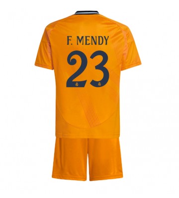 Real Madrid Ferland Mendy #23 Borta Kläder Barn 2024-25 Kortärmad (+ Korta byxor)